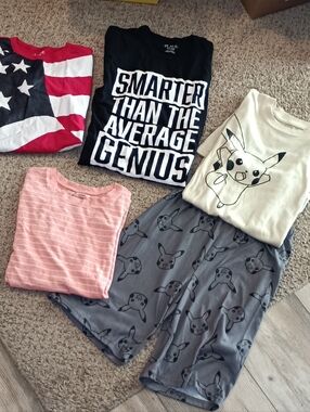 Boys Bundle 10/12 3 Shirts & Pajamas